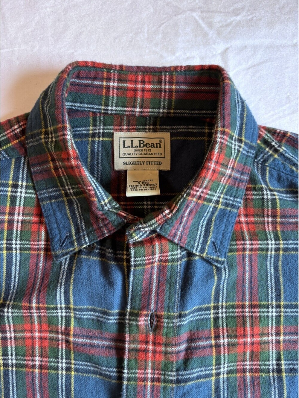 LL Bean  Plaid Camp Shirt size Sm Flannel Soft